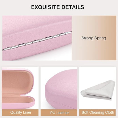 Marvolia Glasses Case Hard Shell - PU Leather Eyeglass Cases Eyeglasses Case for Sunglasses Eye Glasses Cases