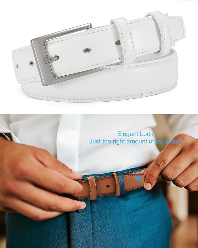 CHAOREN Mens Belts Leather Gift for Men - Ideal Match for Mens Dress Shoes
