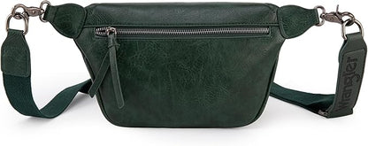 Wrangler Large Fanny Packs for Women Waist Bag Travel Belt Bags Crossbody Sling Purse WG82-194GN