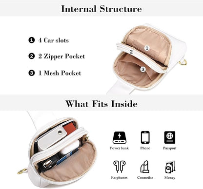 INICAT Small Sling Bag for Women Everyday & Travel Crossbody Bags Lightweight Cross Body Purses Vegan Leather