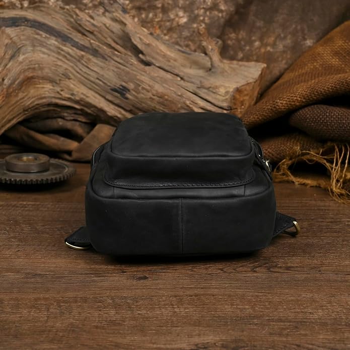 Le'aokuu Men Fashion Casual Tea Designer Travel Hiking Crossbody Chest Sling Bag Rig One Shoulder Strap Bag Men Leather 8015 | Fashion, Casual, Tea, Designer, Travel, Hiking