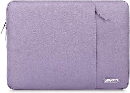 MOSISO Laptop Case 15 inch, 15 inch Laptop Sleeve Compatible with MacBook Air M5 A3448 M4 A3241 M3 A3114 M2 A2941 2026-2023, Dell XPS, Polyester Vertical Computer Sleeve Bag with Pocket, Purple