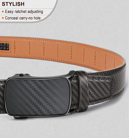 BULLIANT Men's Ratchet Belt Nontrimmable-Click Belt Adjustable for Men Gift Lightweight 1 3/8"