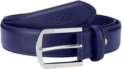 Falari Men Genuine Leather Casual Dress Belt With Single Prong Buckle, Classic Style Belt