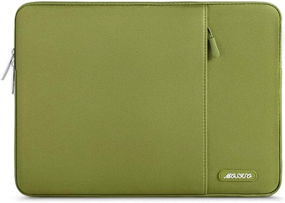MOSISO Laptop Case 15 inch, 15 inch Laptop Sleeve Compatible with MacBook Air M5 A3448 M4 A3241 M3 A3114 M2 A2941 2026-2023, Dell XPS, Polyester Vertical Computer Sleeve Bag with Pocket, Chartreuse