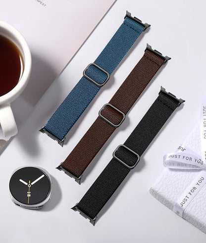 Lerobo Elastic Bands Compatible with Samsung Galaxy Watch 8 7 6 5 4 40mm 44mm/Galaxy Watch 8 Classic 6 4 Classic 43mm 47mm 42mm 46mm/5 Pro Band 45mm/Active 2,3 Pack 20mm Adjustable Nylon Sport Band