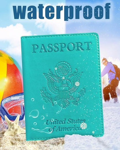Sizobi Leather Passport Holder - Covers Case With Card Slot, Luggage Tag, International Travel Essentials for Women & Men, Cruise Ship Must-Haves, Travel Gifts