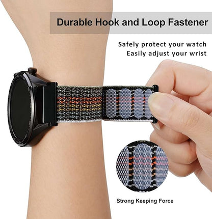 WOCCI 20mm Adjustable Nylon Watch Band, Quick Release Sport Loop Strap (Midnight)