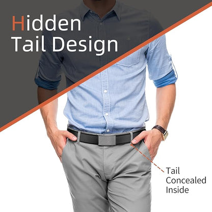 Zitahli Ratchet Belts for Men,Adjustable for Gift mens belt Leather For Dress and Casual Trim to Fit,Men's Accessories