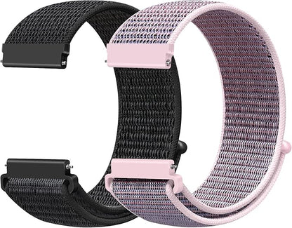 24mm Nylon Sport Quick Release Watch Band Compatible with Garmin Venu X1/TicWatch Altas/TicWatch Pro 5/Pro 5 Enduro/COROS Nomad/iTouch AIR 4 41mm 46mm/AIR 3 44mm/Suunto 9/9 Baro/9 Titanium