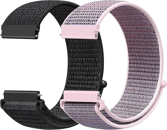 24mm Nylon Sport Quick Release Watch Band Compatible with Garmin Venu X1/TicWatch Altas/TicWatch Pro 5/Pro 5 Enduro/COROS Nomad/iTouch AIR 4 41mm 46mm/AIR 3 44mm/Suunto 9/9 Baro/9 Titanium