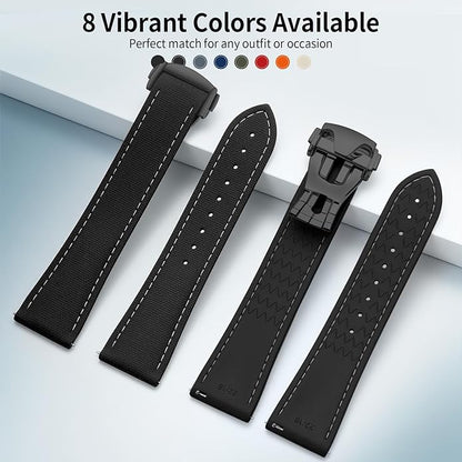 ULLCHRO Watch Strap Watch Band 20mm 22mm Man Waterproof Quick Release Bands Sport Replacement Strap Soft FKM Rubber Watchband