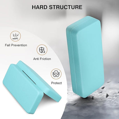 Marvolia Glasses Case Hard Shell Square Large Eyeglasses Case PU Leather Protective Case for Sunglasses Eyeglasses