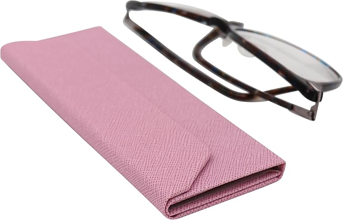 Real Sic Glasses Case for Men and Women - Magnetic Folding Hard Shell Sunglass Holder - Inspired by Solid Color