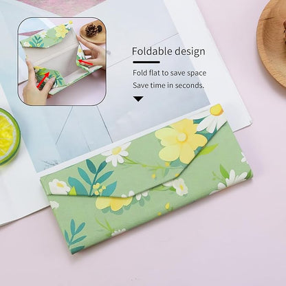 Foldable Glasses Case, Magnetic PU Leahter Sunglasses Case, Cute Hard Shell Folding Eyeglass Cases for Women Kids