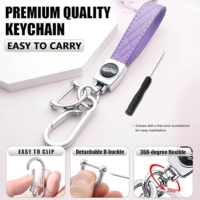 Key Fob Cover for Honda - Premium Soft TPU Shell Full Protection Case with Keychain, Fits Accord Civic HR-V CR-V Pilot Passport, Purple 4-Button