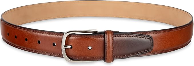 Haggar mens Leather Dress Belt for Suits and Pants - Classic, Formal, Business, Work