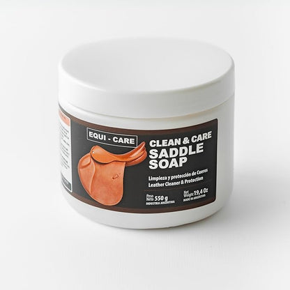 EQUI - CARE: Clean & Care Saddle Soap, Glycerin-Based soap with Added Moisturizers Designed to Clean and Condition Leather. Keep Your Leather tack and Equipment in top Condition.