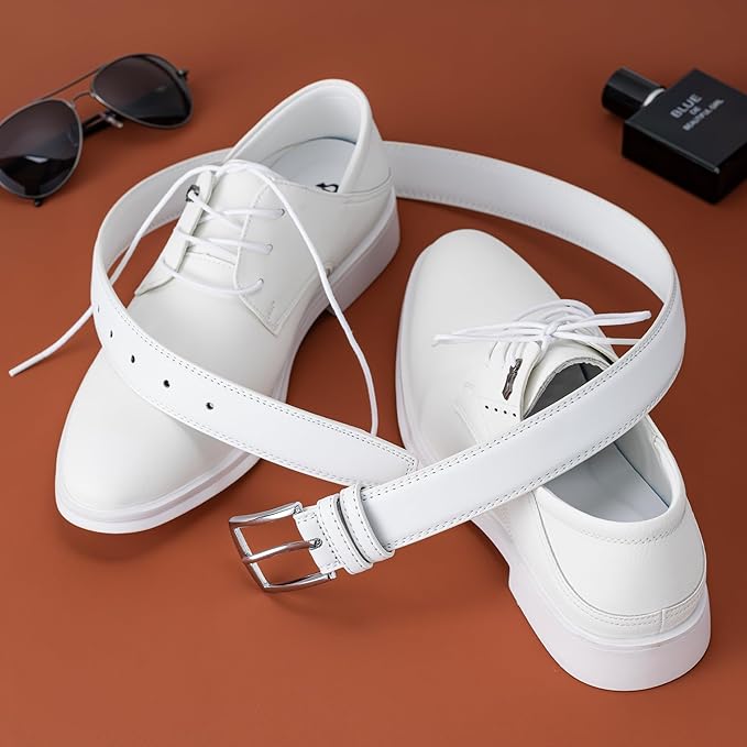 Aegero Mens Belt, Leather Dress Jeans Belt, Fashion & Classic Designs Ideal Match for Work Business and Casual