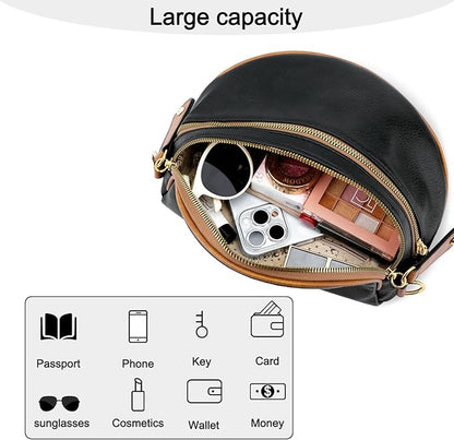 KKXIU Crossbody Sling Bag for Women Trendy Fanny Pack Vegan Leather Chest Bag | Trendy