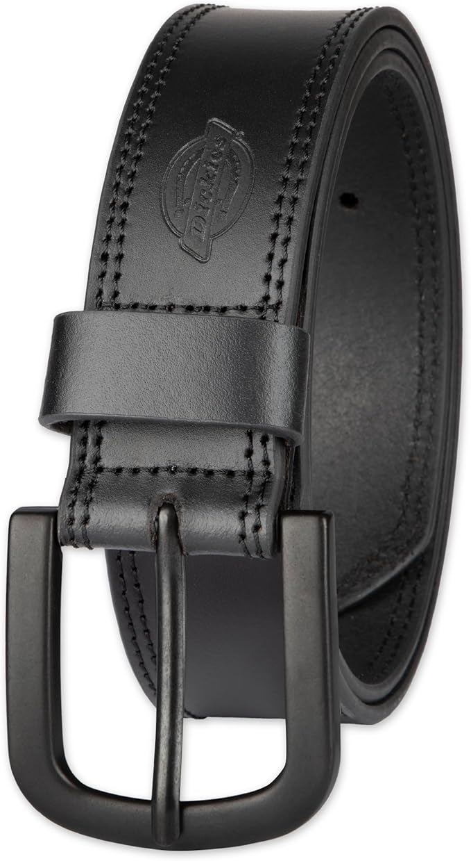 Dickies mens Genuine Leather Belt – Durable Casual Style, Regular & Big and Tall Sizes