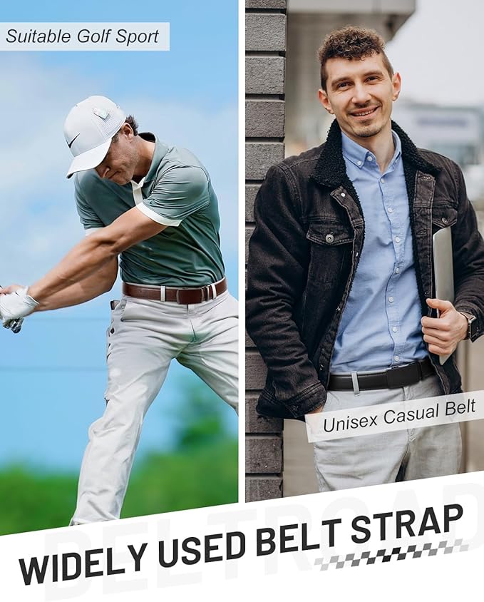 BELTROAD Ratchet Belt Strap for Men Leather Belts Without Buckle Replacement Leather Belt Strap Only 35mm for 40mm Buckle