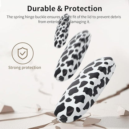 Glasses Case Hard Shell, Leather Protective Case for Sunglasses with Cleaning Cloth, Cute Eyeglass Cases for Women