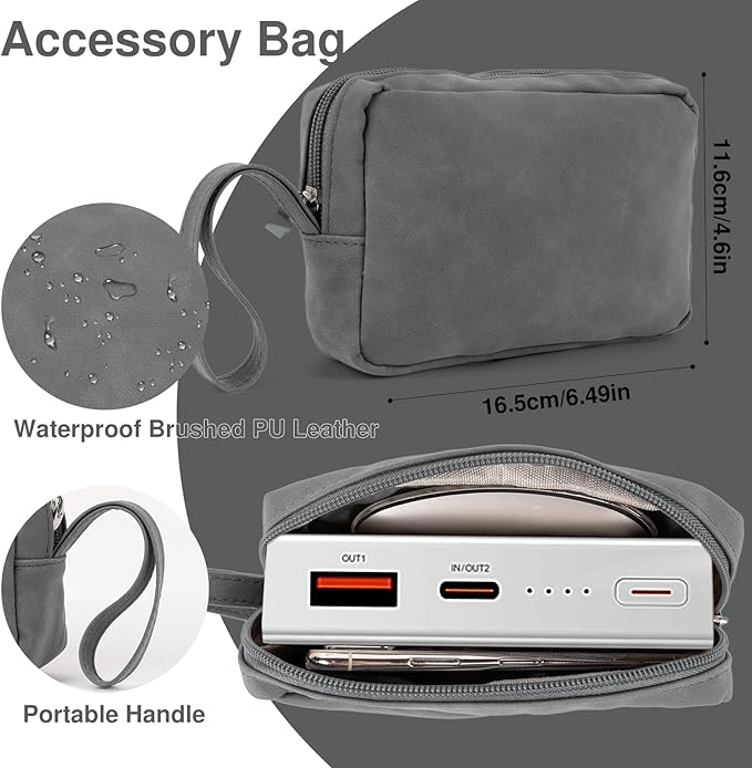 Allinside 13-14 Inch Laptop Sleeve Case for MacBook Pro 14" 2021-2026/MacBook Air 13" 2010-2017/MacBook Pro 13" 2010-2015, Waterproof Matte PU Leather Sleeve Cover with Stand & Accessory Pouch, Gray