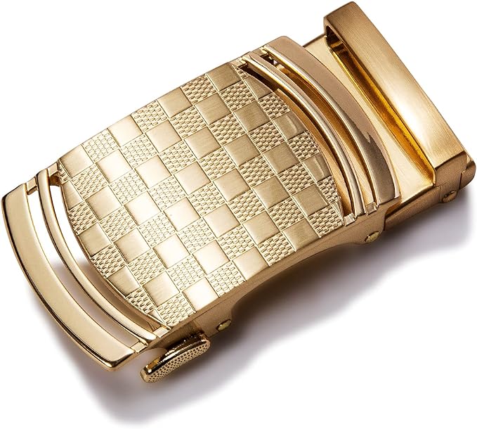 Dubulle Men's Ratchet Belt Gold/Black/Red/Green/Blue/White Automatic Buckle Business Casual Belt Gift - Adjustable Fit