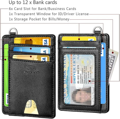 FurArt Slim Minimalist Wallet, Front Pocket Wallets, RFID Blocking, Credit Card Holder for Men