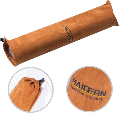 MAIDERN 47.2" x 15.7" Cork & Leather Desk Pad, Large XXL Mat, Full Mouse Pad, Dual Sided Protector for Gaming Home Office (Cream)