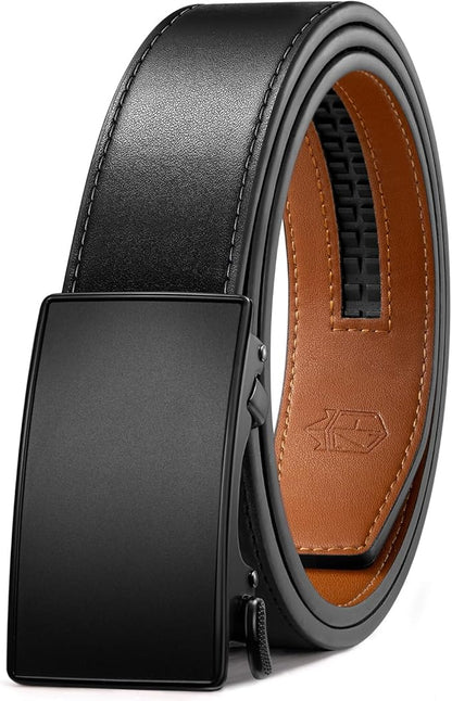 Zitahli Ratchet Belts for Men,Adjustable for Gift mens belt Leather For Dress and Casual Trim to Fit,Men's Accessories