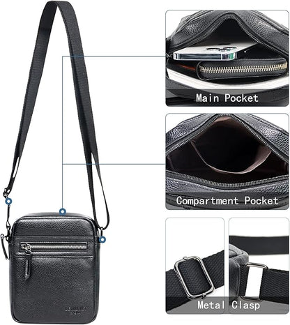 Small/Medium Crossbody bag for men shoulder bag mens purse satchel leather messenger bag gift man