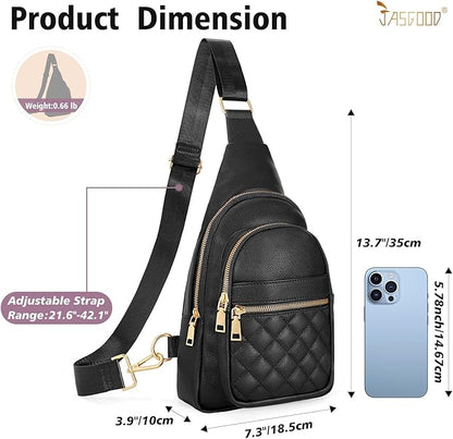 Sling Bag for Women Crossbody Leather Fanny Packs Chest Bag Fashion Sling Backpack Travel JASGOOD