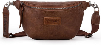Wrangler Large Fanny Packs for Women Waist Bag Travel Belt Bags Crossbody Sling Purse