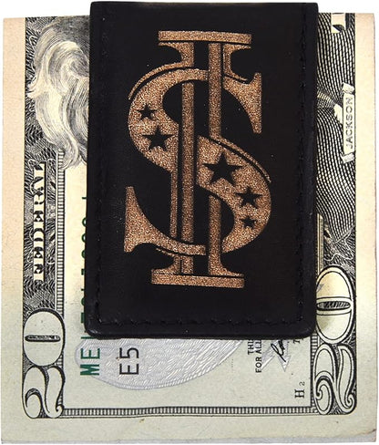 LB LEATHERBOSS Men's New Leather Strong Magnetic Money Clip
