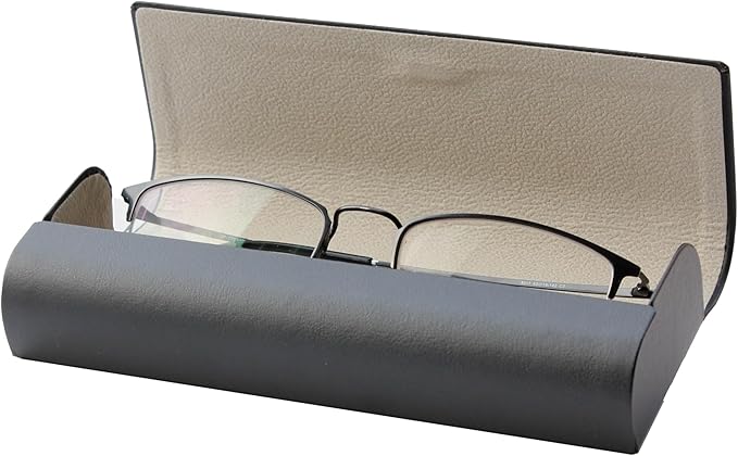 Hard Shell Eyeglasses Case Protective Glasses Case for Men and Women Linen Fabric