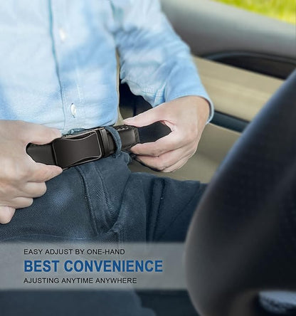 BULLIANT Mens Ratchet Belt,Leather Adjustable Slide Belt For Gift Mens Dress Casual 1 3/8",Size Adjustable