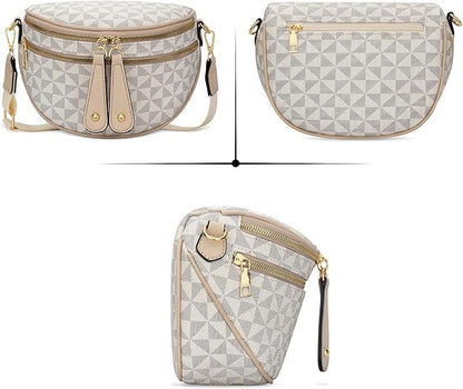 KKXIU Crossbody Sling Bag for Women Trendy Fanny Pack Vegan Leather Chest Bag | Trendy