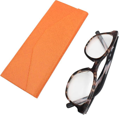 Real Sic Glasses Case for Men and Women - Magnetic Folding Hard Shell Sunglass Holder - Inspired by Solid Color