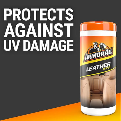 Armor All Interior Cleaner Car Leather Wipes by , For Cleaning Cars, Trucks and Motorcycles, 20 Count