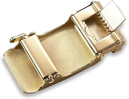 Barry.Wang Mens Belts Leather Ratchet Automatic Buckle Slide Click 1 3/8" Designer Dress Fashion Classic Casual Work Business