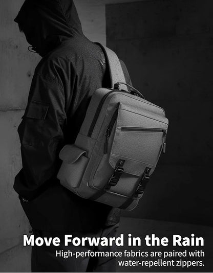 BASICPOWER Laptop Sling Bag for Men Women, Sling Backpack Crossbody Bag Fits 14 inch Computer with USB Port Anti-theft