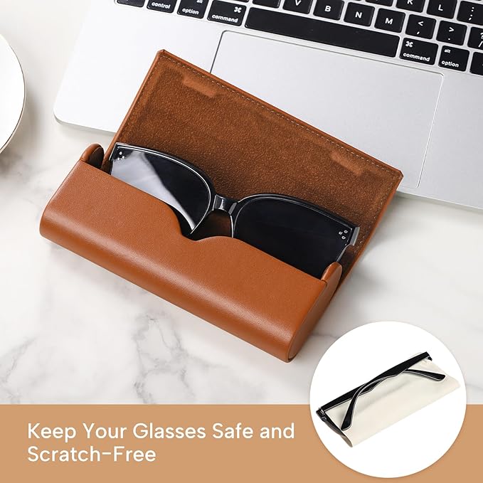 Sightor Glasses Case, 2 Pcs Eyeglasses Case Hard Shell Travel Sunglasses Case Reading Hard Glasses Cases for Women Men