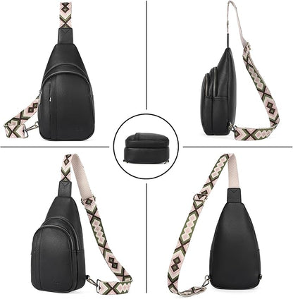 CLUCI Crossbody Bags for Women Men,Leather Sling Bag Cross Body Backpack for Woman Gifts for Women Birthday Unique
