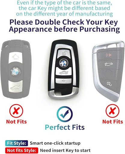 Creativity Suitable For BMW key fob cover. Advanced soft TPU key box is compatible with X1 X3 X4 X5 X6 1 2 4 5 6 7 M3 M5 M6 GT3 GT5 G30 F10 F15 F16 F20 key (Type A Red Key Case + key chain set)