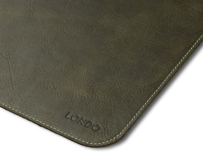 Londo Top Grain Leather Extended Mouse Pad – Large Desk Mat for Office & Gaming, Smooth Writing Surface, Non-Slip Base, Durable & Stylish Workspace Accessory