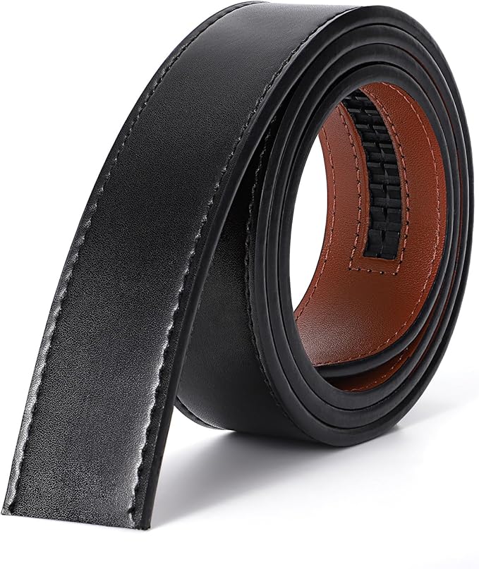 BELTROAD Ratchet Belt Strap for Men Leather Belts Without Buckle Replacement Leather Belt Strap Only 35mm for 40mm Buckle