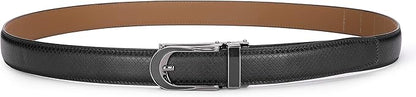 Men's Belt, Leather Ratchet Belt For Men's Dress 3.0cm,1 1/8" Size Adjusted Automatic Buckle