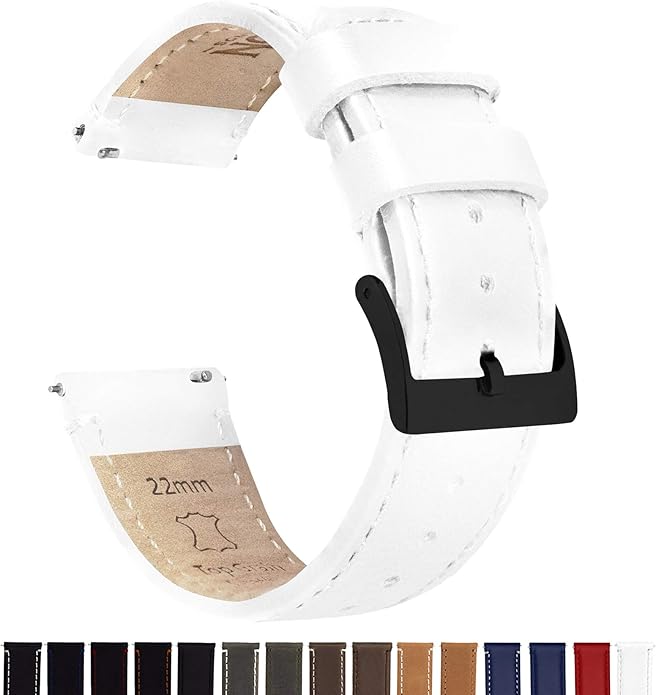 BARTON WATCH BANDS - Top Grain Leather Watch Bands Compatible with Apple Watch Models - 1, 2, 3, 4, 5, 6, 7, 8, 9, 10, SE, Ultra & Ultra 2